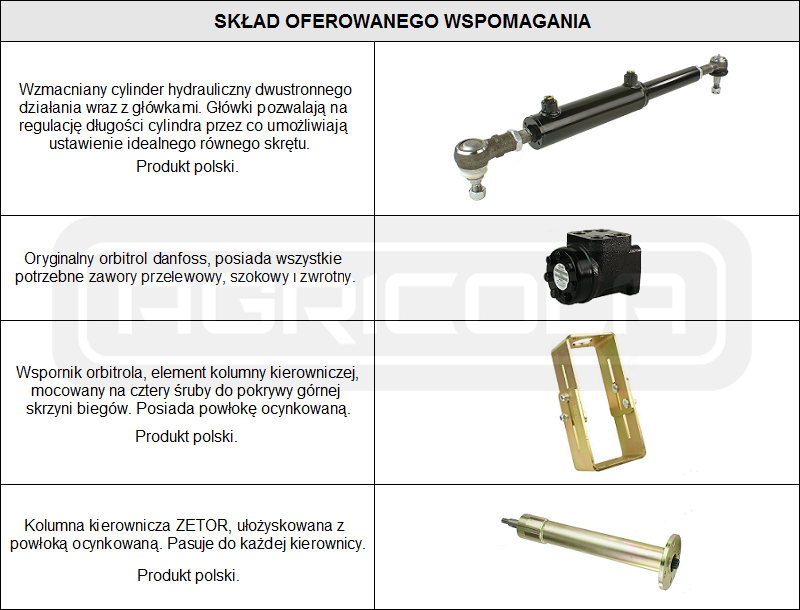 Zestaw wspomagania kierownicy 5011 ZETOR wersja uproszczona - obrazek 2