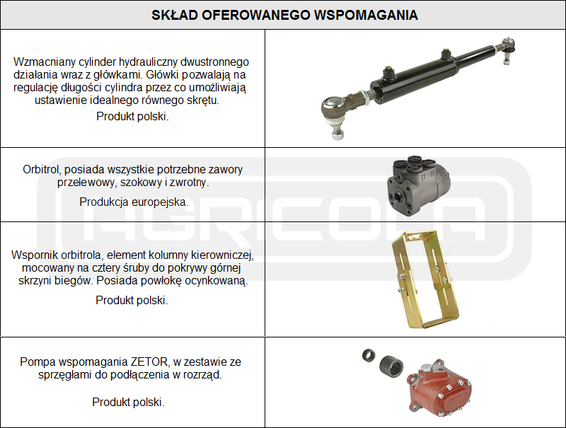 Kompletny zestaw wspomagania kierownicy 5211 Zetor - obrazek 2