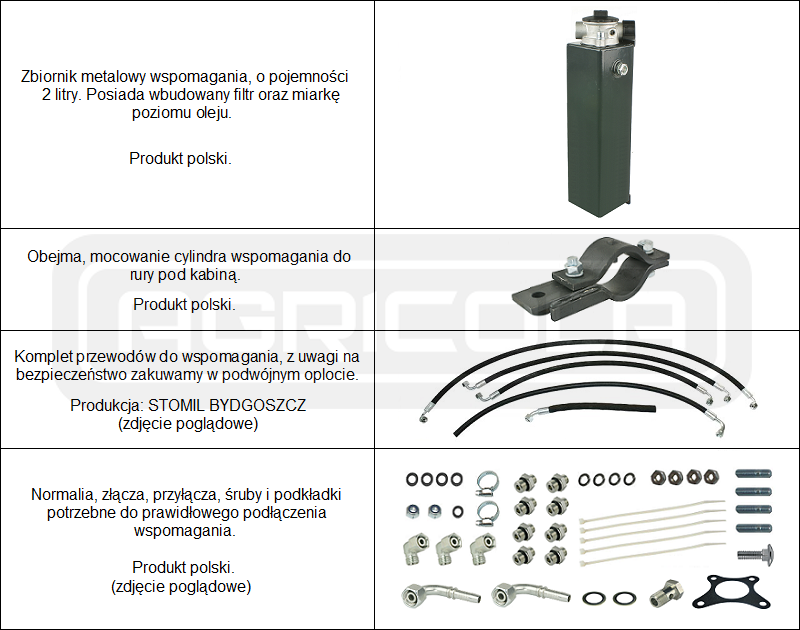 Hydrauliczny zestaw wspomagania kierownicy 7011 Zetor - obrazek 3
