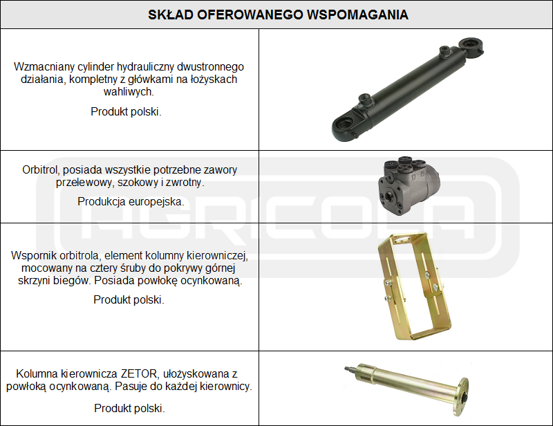 Zestaw wspomagania kierownicy 5045-7045 Zetor - obrazek 2